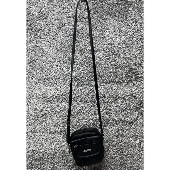 Multisac Black Zipper Multi Compartment Crossbody Purse Bag - Picture 1 of 8
